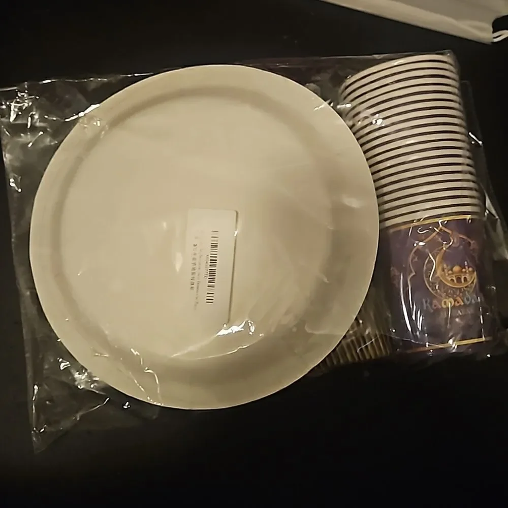 100pcs Ramadan Eid Mubarak Tablewre Eid Al Adha New